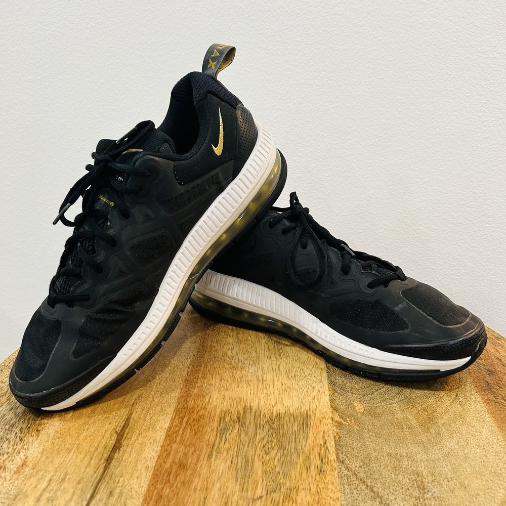 Nike Air Max Genome Black Metallic Gold DM7567-001 Men's Size 13 Mesh Sneaker